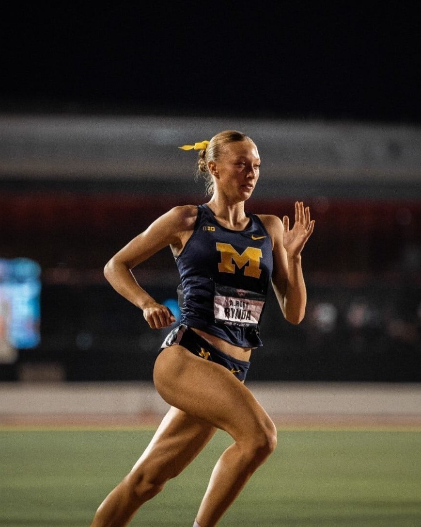 Aurora Rynda racing for the University of Michigan
